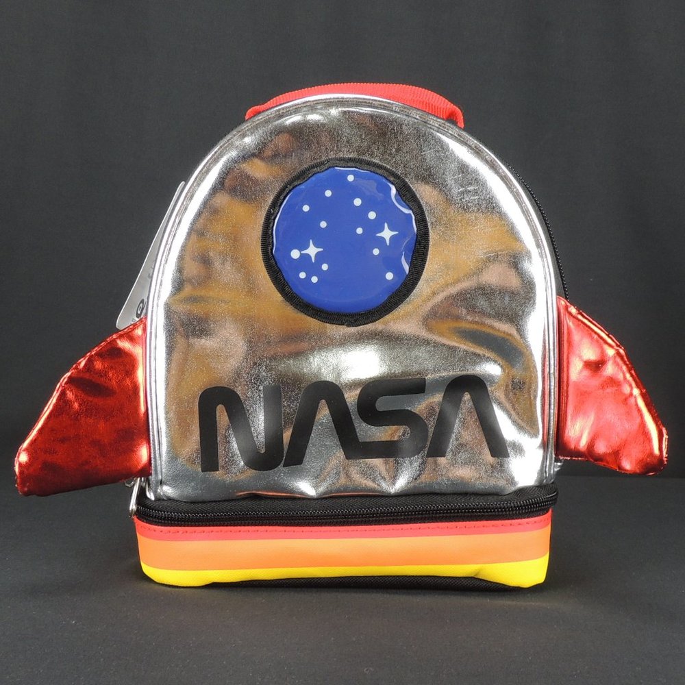 NWT Insulated Silver NASA Rocket Bag Lunch Box